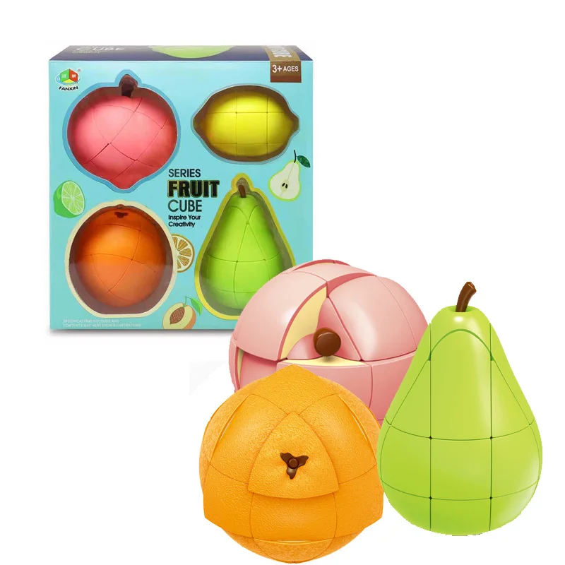 Newest FanXin Fruit Magic Cube Pear Lemon Peach Orange Puzzle Cube Stickerless Cube Pack Puzzle Game Funny Toys
Newest FanXin Fruit Magic Cube Pear Lemon Peach Orange Puzzle Cube Stickerless Cube Pack Puzzle Game Funny Toys