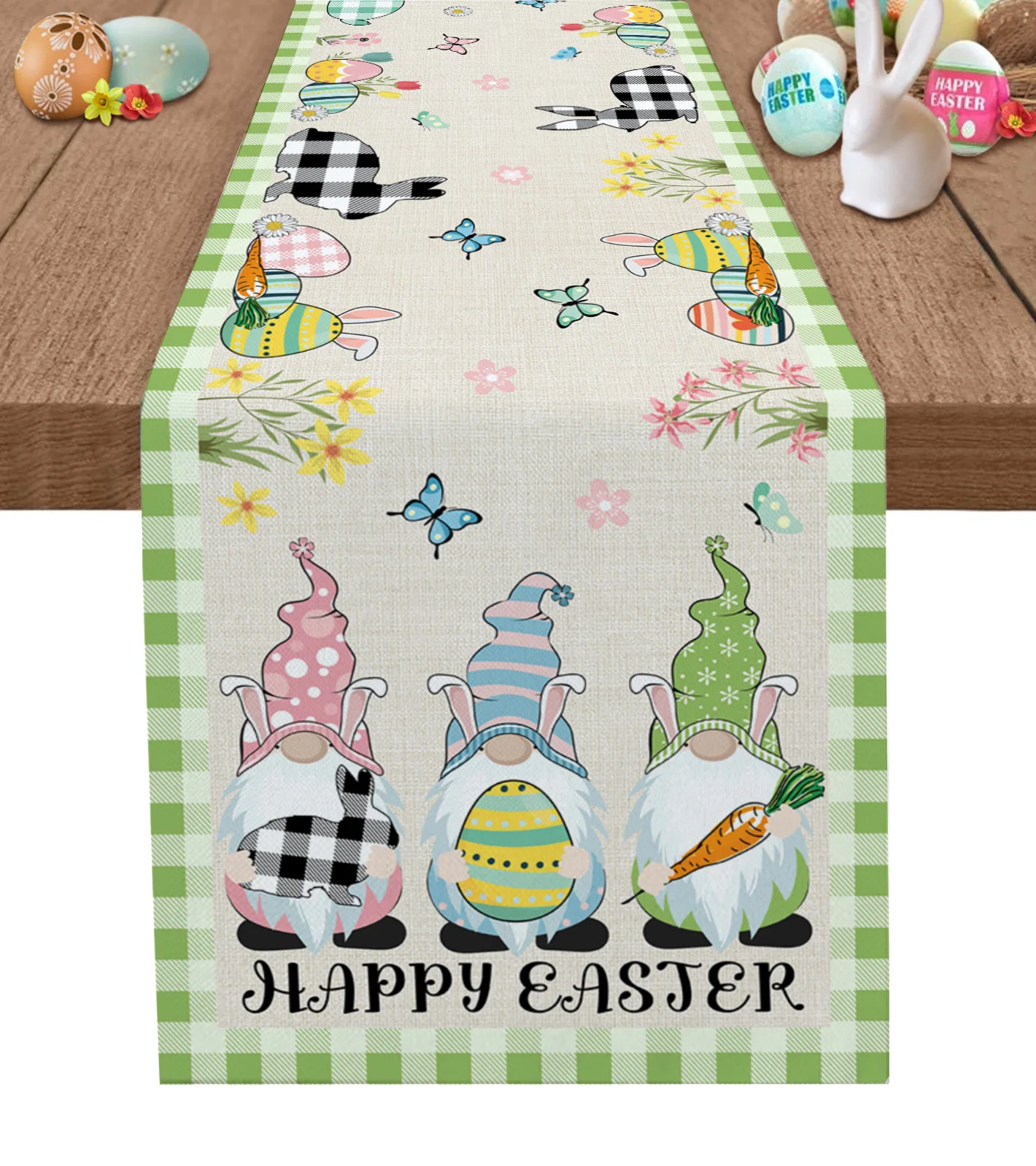 Easter Dwarf Bunny Eggs Table Runner Wedding Festival Table Decoration Home Decor Kitchen Table Runners Placemats 
Easter Dwarf Bunny Eggs Table Runner Wedding Festival Table Decoration Home Decor Kitchen Table Runners Placemats
