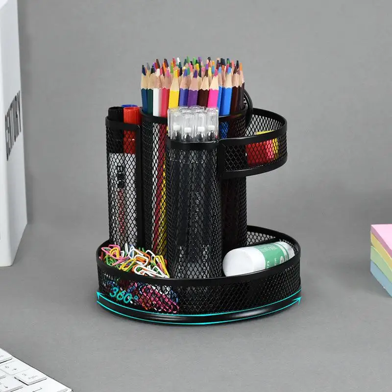 360-degree Metal Rotating Pen Holder Rabbit Ear Cosmetic Storage Desktop Stationery Finishing Rack Two-layer Rotating Pen Holder 
360-degree Metal Rotating Pen Holder Rabbit Ear Cosmetic Storage Desktop Stationery Finishing Rack Two-layer Rotating Pen Holder