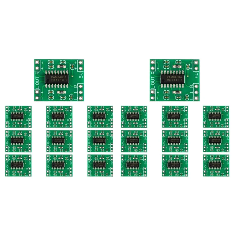 20 PCS PAM8403 Module Super Mini Digital Amplifier Board 2 X 3W Class D Digital 2.5V To 5V Power Amplifier Board
20 PCS PAM8403 Module Super Mini Digital Amplifier Board 2 X 3W Class D Digital 2.5V To 5V Power Amplifier Board