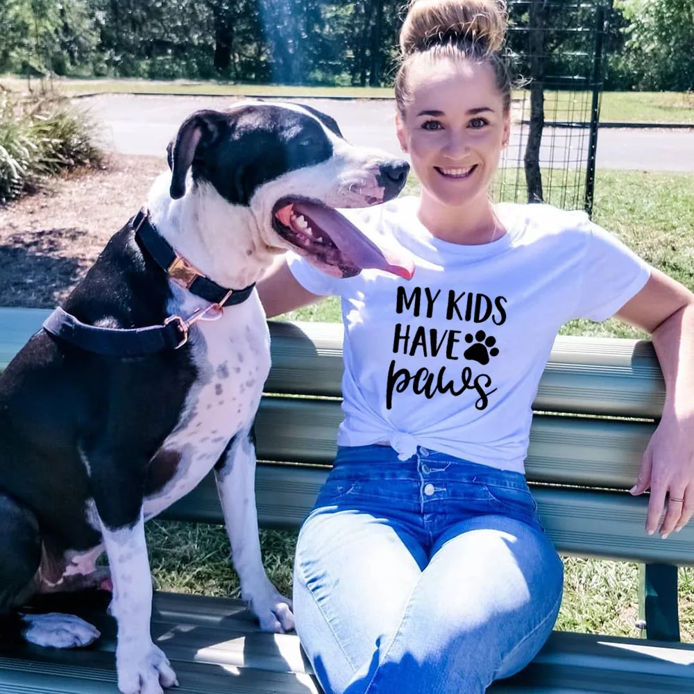 My Kids Have Dog Paws Graphic Tees Women Dog Mom Short Sleeve Round Neck Pet Lover Casual T-shirts Female Tops Aesthetic Clothes
My Kids Have Dog Paws Graphic Tees Women Dog Mom Short Sleeve Round Neck Pet Lover Casual T-shirts Female Tops Aesthetic Clothes