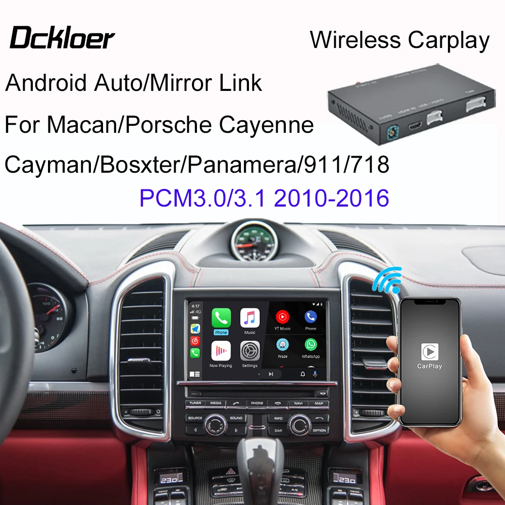 

Wireless Apple Carplay For Panamera Boxster 718 911 PCM3.0 PCM3.1 Porsche Cayenne Macan Cayman Android Auto Car Play Interface