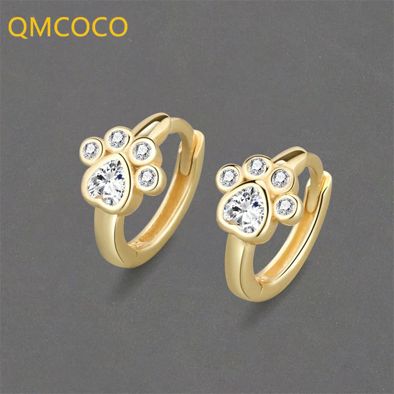 Женские серьги QMCOCO в виде кошачьей лапы с блестящим Цирконом серебряного цвета, элегантные креативные мини-серьги в виде животных, трендовы... 
Женские серьги QMCOCO в виде кошачьей лапы с блестящим Цирконом серебряного цвета, элегантные креативные мини-серьги в виде животных, трендовы...