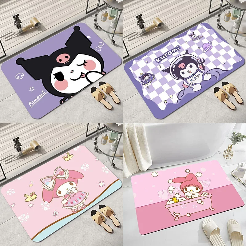 Anime Sanrio Kuromi Mymelody Bathroom Floor Mat Kawaii Water Absorbing and Quick Drying Soft Pad Diatom Mud Household Cartoon
Anime Sanrio Kuromi Mymelody Bathroom Floor Mat Kawaii Water Absorbing and Quick Drying Soft Pad Diatom Mud Household Cartoon