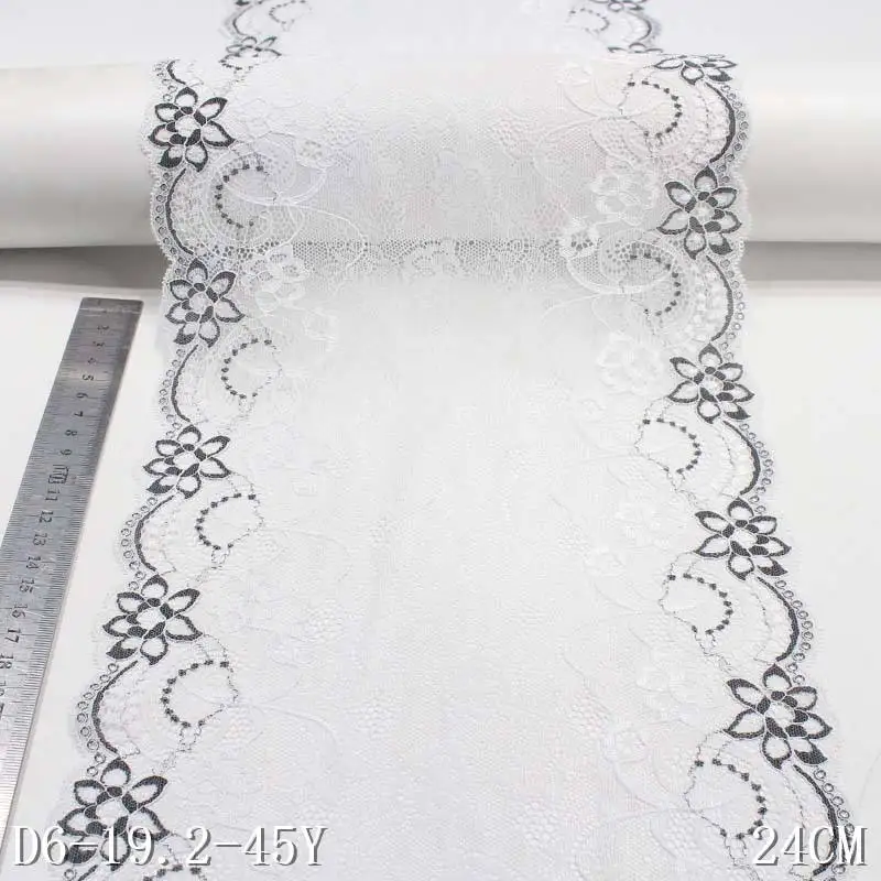 50Yards Fashion High Quality Nylon Spandex Women Lingerie Trim 24cm White Mesh Stretch Lace Fabric for Bra Underwear
50Yards Fashion High Quality Nylon Spandex Women Lingerie Trim 24cm White Mesh Stretch Lace Fabric for Bra Underwear