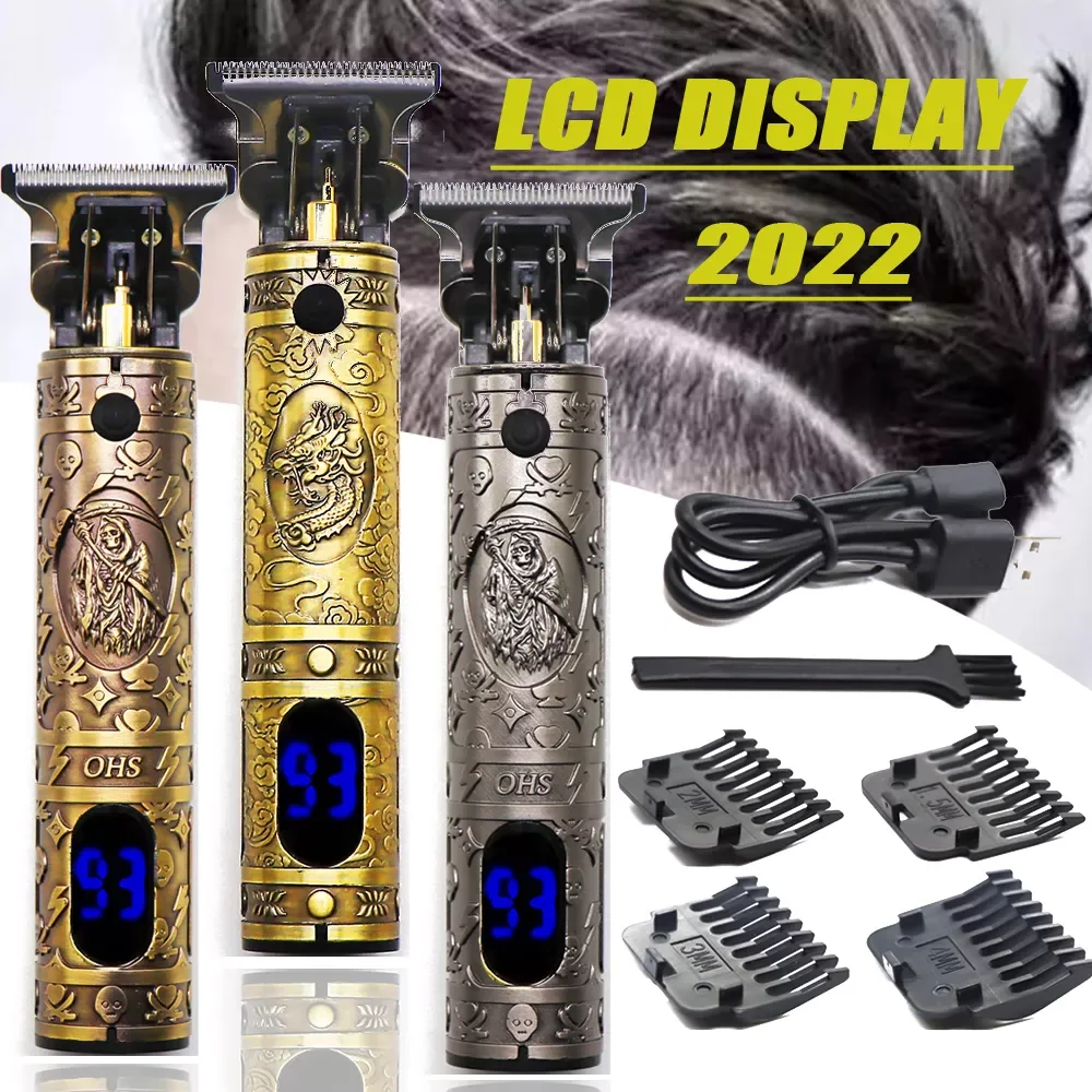 Vintage T9 0mm Cordless Beard Hair Trimmer Professional Razors Electric Shaver Clipper For Men Hair Cutting Machine Barber
Vintage T9 0mm Cordless Beard Hair Trimmer Professional Razors Electric Shaver Clipper For Men Hair Cutting Machine Barber