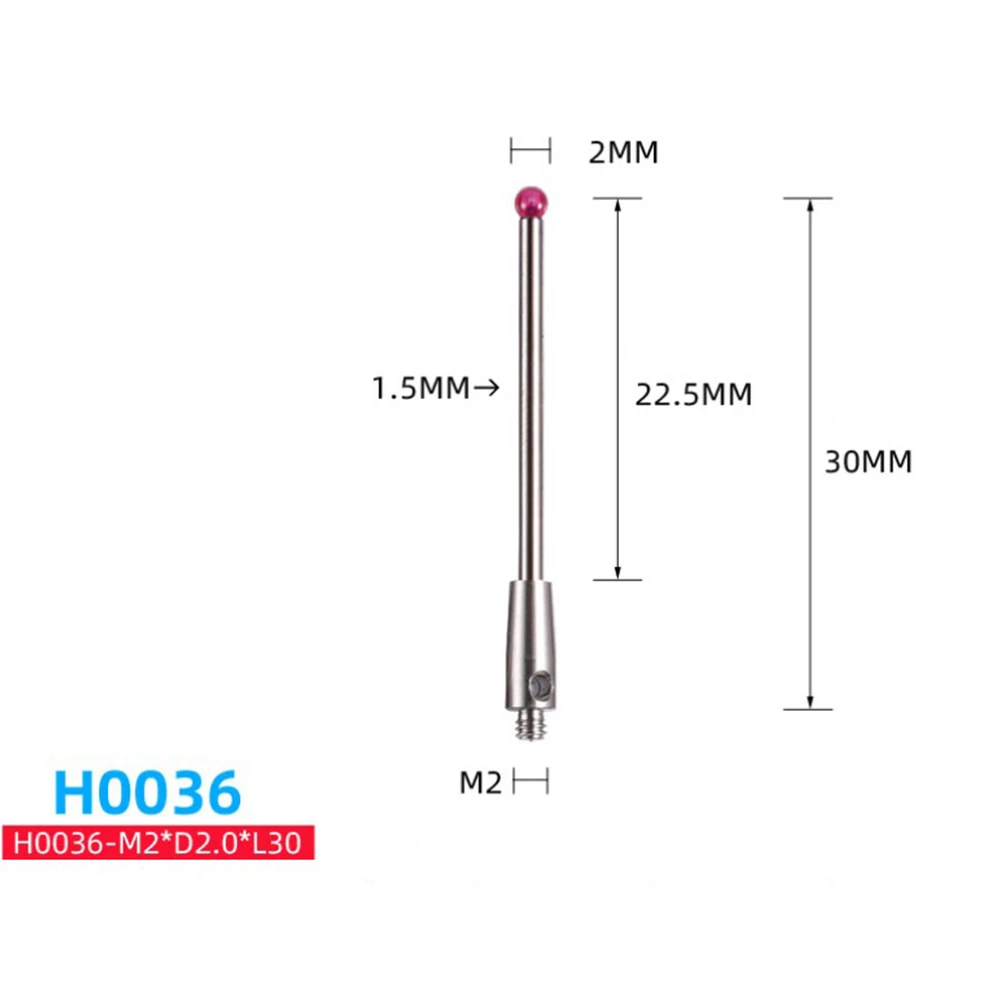 M2 Ball Cmm Stylus Thread And Cnc Measuring Probe Stylus Point Contact H7805, H1345, H7806, H0033, H7808, H8663, H0034, H0035
M2 Ball Cmm Stylus Thread And Cnc Measuring Probe Stylus Point Contact H7805, H1345, H7806, H0033, H7808, H8663, H0034, H0035