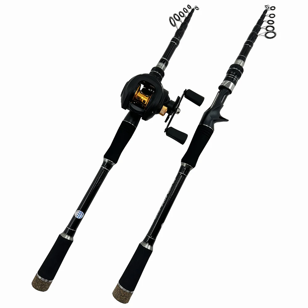 

Fishing Rod Reel Combo 1.8~3m Carbon Fiber Casting Rods 7.2:1 Gear Ratio Baitcasting Reels Max Drag 8-10kg Bass Spinning Pesca