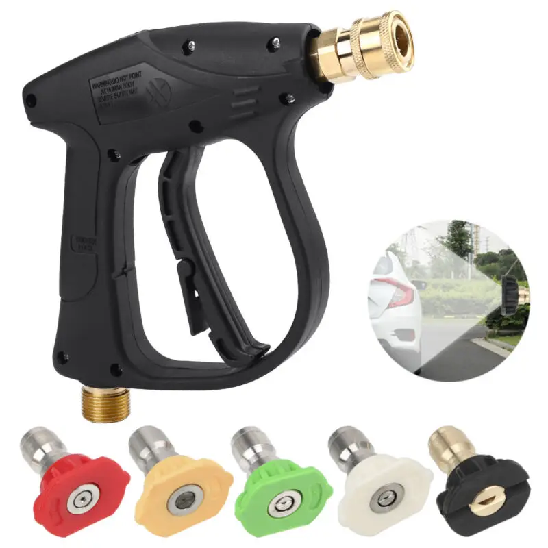 3000 PSI 1/4" High Pressure Washer Gun Car Wash Foam Spray Short Wand With Nozzle Multifunctional Household Car Wash Water Gun
3000 PSI 1/4" High Pressure Washer Gun Car Wash Foam Spray Short Wand With Nozzle Multifunctional Household Car Wash Water Gun