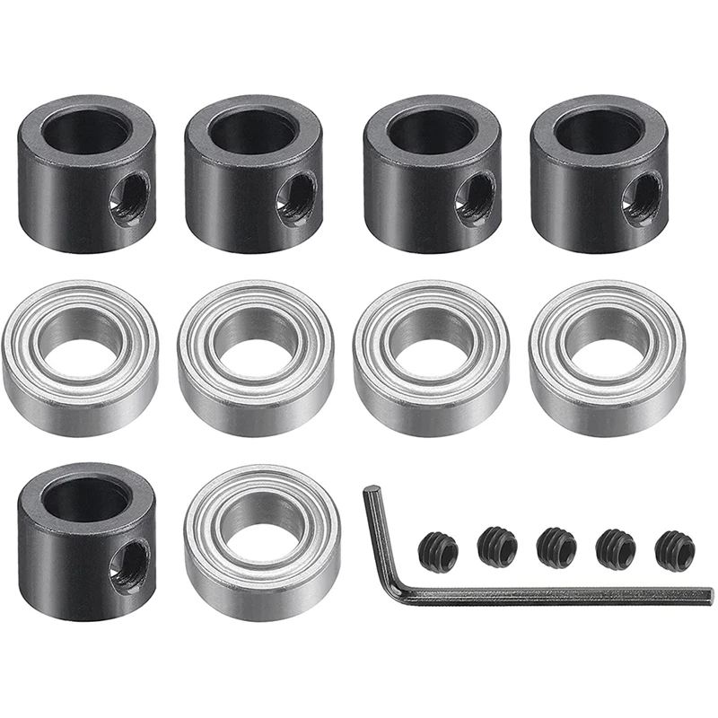 5Pcs Bearings Accessory Kit, Fit For 1/4 Inch Shank Router Bit, 1/4 Inch I.D. 1/2 Inch OD Ball Bearing
5Pcs Bearings Accessory Kit, Fit For 1/4 Inch Shank Router Bit, 1/4 Inch I.D. 1/2 Inch OD Ball Bearing