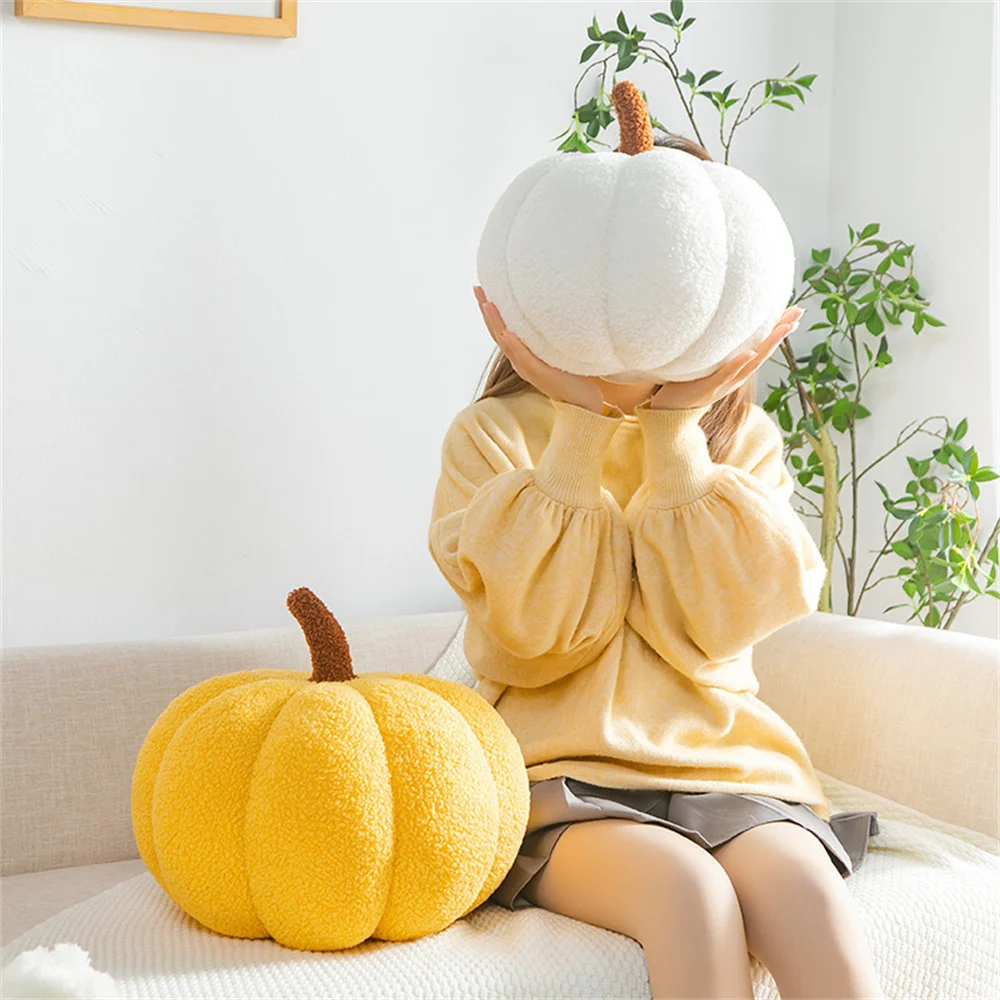 

Pumpkin Plush Toy Kawaii Plushies Pillows Cute Plant Soft Stuffed Doll Holidays Props Decorative Throw Pillow for Kid cushion