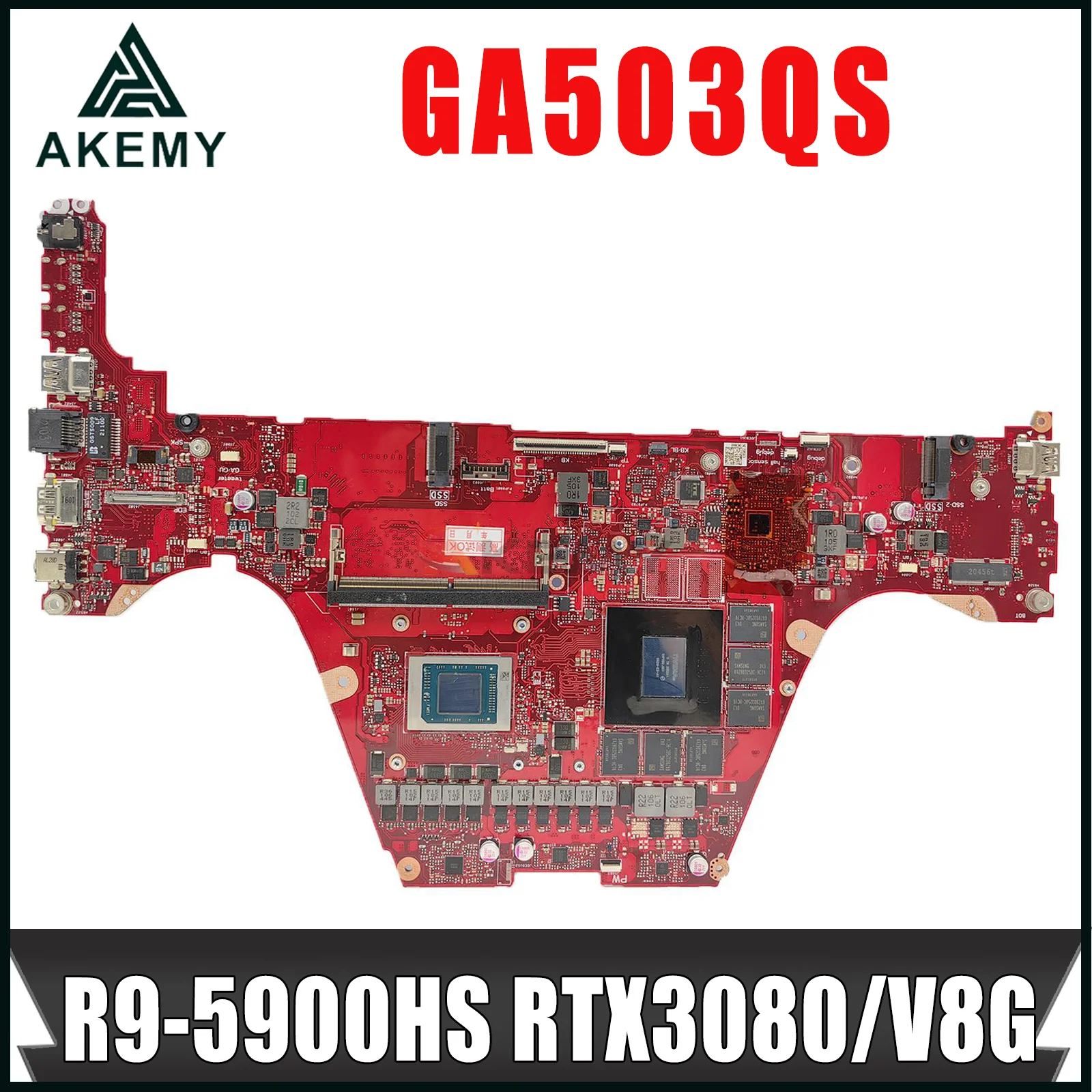

Ноутбук материнская плата ASUS ROG Zephyrus G15 GA503QS GA503Q, материнская плата ноутбука R9-5900HS RTX3080/V8G 8 ГБ/RAM DDR4