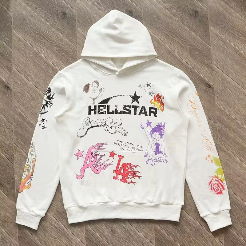 Толстовка с капюшоном и принтом логотипа Hellstar, хлопковая толстовка свободного покроя высокого качества в масштабе 1:1 для уличного спорта, Мужская и Женская толстовка
Толстовка с капюшоном и принтом логотипа Hellstar, хлопковая толстовка свободного покроя высокого качества в масштабе 1:1 для уличного спорта, Мужская и Женская толстовка
