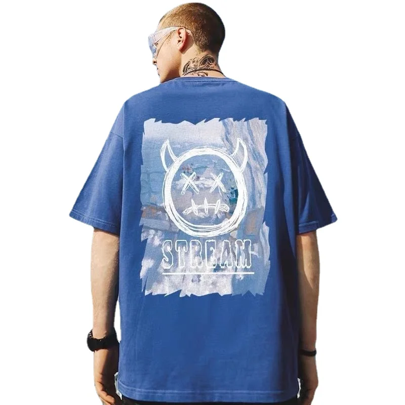 Short-sleeved T-shirt In Summer, Five-and-a-half-sleeve Male and Female Lovers' Loose Size Joker Handsome Trend
Short-sleeved T-shirt In Summer, Five-and-a-half-sleeve Male and Female Lovers' Loose Size Joker Handsome Trend