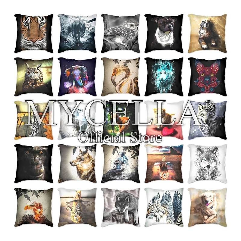 Pillow Cover Animals Cushion Cover Living Room car Bedroom Decorative pillows for sofa funda cojin 45x 45 Throw Home Decor 쿠션
Pillow Cover Animals Cushion Cover Living Room car Bedroom Decorative pillows for sofa funda cojin 45x 45 Throw Home Decor 쿠션