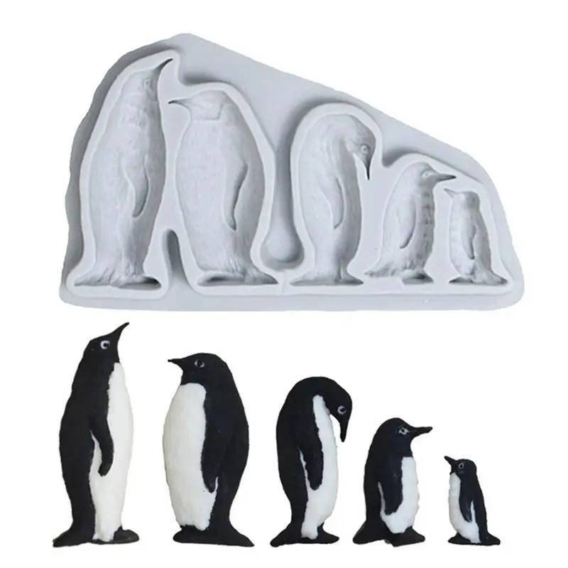 

Забавная силиконовая форма, лоток для льда с милым пингвином, 3D лоток для кубиков льда с забавной формой для кубиков льда, конфет, шоколадных коктейлей и