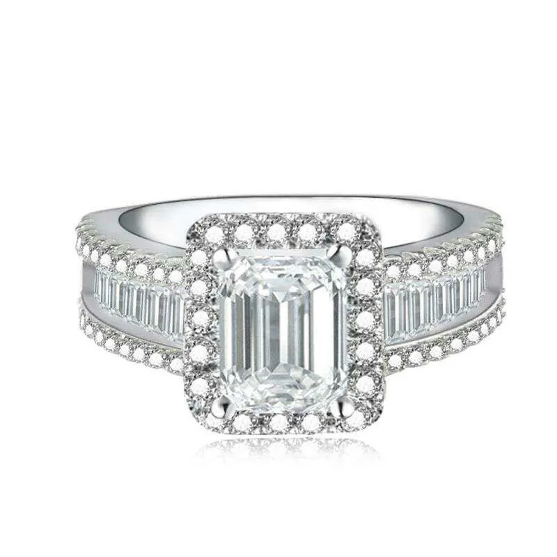 New Luxury Classic Silver Plated Square Engagement Rings For Women Shine White CZ Stone Inlay Fashion Jewelry Wedding Party Gift
New Luxury Classic Silver Plated Square Engagement Rings For Women Shine White CZ Stone Inlay Fashion Jewelry Wedding Party Gift
