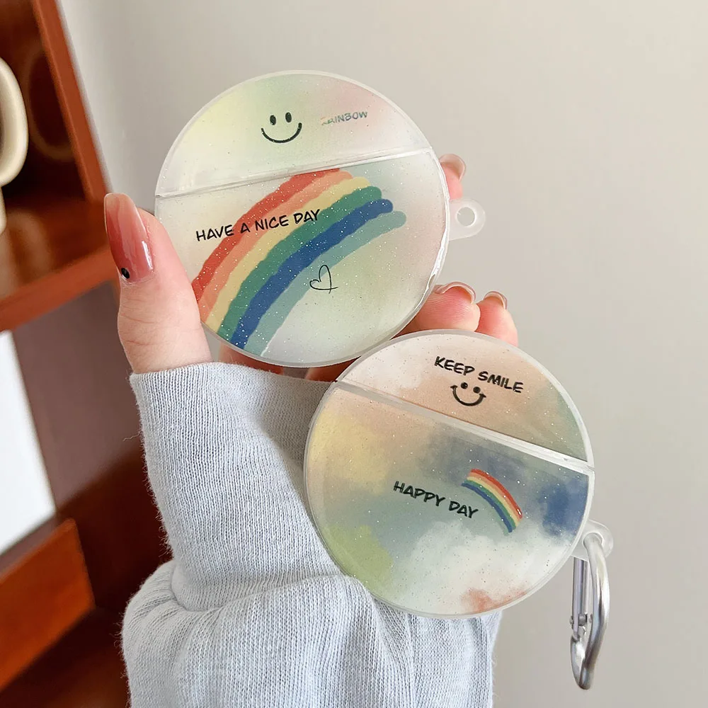Fashion Rainbow Clouds Cartoon Smiley Gradient Case For Huawei Freebuds 3 4 Pro 4i Glitter Protective Earphone Charging Box Capa 
Fashion Rainbow Clouds Cartoon Smiley Gradient Case For Huawei Freebuds 3 4 Pro 4i Glitter Protective Earphone Charging Box Capa