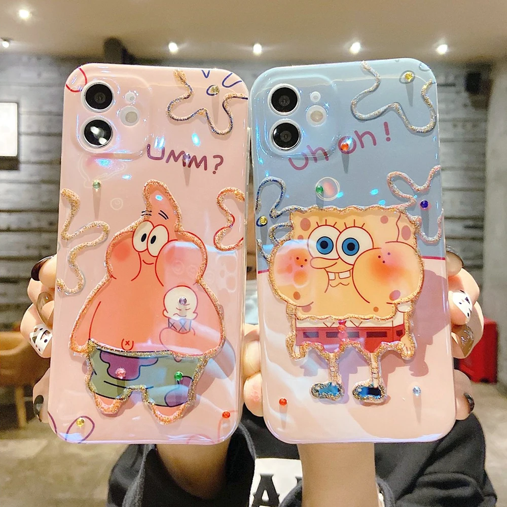 Bandai Cute SpongeBob Patrick Star BFF Phone Case For IPhone 13 12 11 Pro Max Xs X Xr 8 7 Plus Soft Cover For Girls
Bandai Cute SpongeBob Patrick Star BFF Phone Case For IPhone 13 12 11 Pro Max Xs X Xr 8 7 Plus Soft Cover For Girls