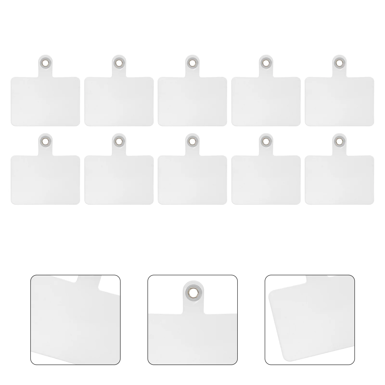 

10 Pcs Card Gasket Tether Tabs Smart Labels Hook Pvc Accessory Adhesive-free Patches Case Anchor Miss Phones