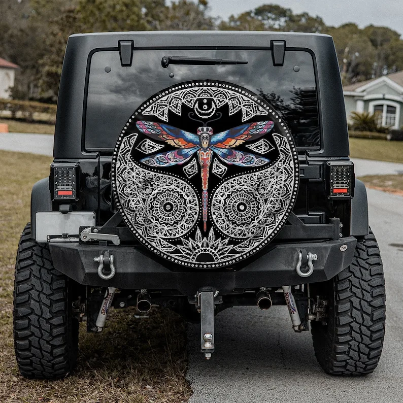 Mandala Spare Tire Cover, Magical Colorful Dragonfly Mandala, Gift For Truck Lover, Personalized Tire Cover, Car Lover, Women Ca
Mandala Spare Tire Cover, Magical Colorful Dragonfly Mandala, Gift For Truck Lover, Personalized Tire Cover, Car Lover, Women Ca
