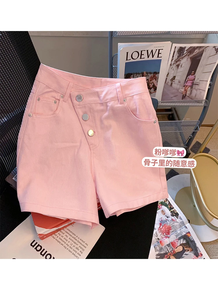 Women's Pink Denim Shorts High Waist Baggy Wide Shorts Fashion Harajuku Korean Y2k Casual Loose Jeans Short Pants Summer 2023
Women's Pink Denim Shorts High Waist Baggy Wide Shorts Fashion Harajuku Korean Y2k Casual Loose Jeans Short Pants Summer 2023