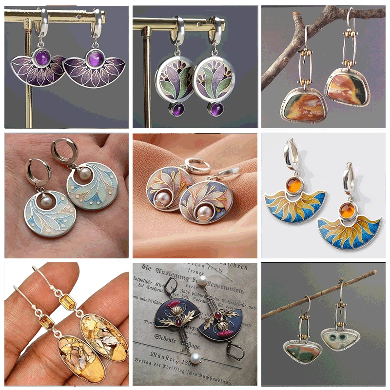 Vintage Round Imitation Pearl Earrings for Women Classic Silver Color Metal Multicolour Enamel Dangle Earrings Jewelry
Vintage Round Imitation Pearl Earrings for Women Classic Silver Color Metal Multicolour Enamel Dangle Earrings Jewelry