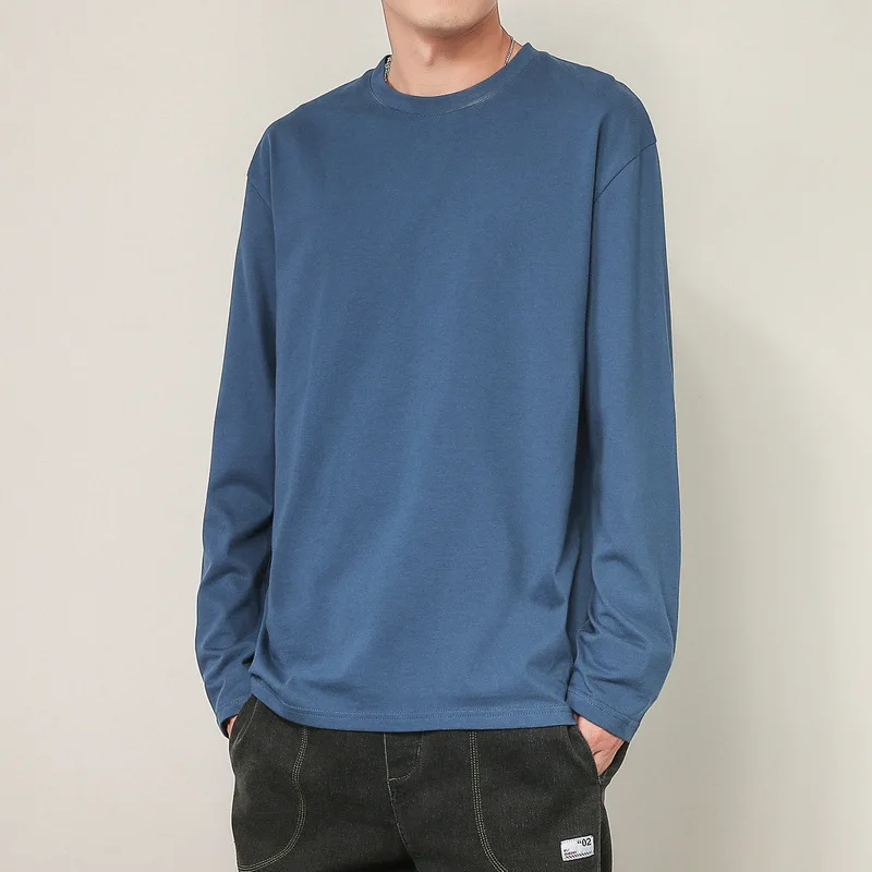 Long-Sleeved Cotton T-Shirt Men's Autumn Loose Solid Color Clothes Trend Round Casual Tees Streetwear Vintage Couple Tops MA321
Long-Sleeved Cotton T-Shirt Men's Autumn Loose Solid Color Clothes Trend Round Casual Tees Streetwear Vintage Couple Tops MA321