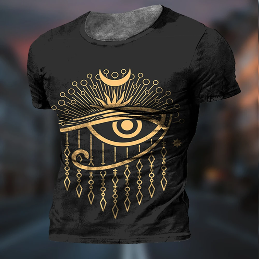 2023 Summer Men'S Clothing 3d Ancient Egyptian Eye Pattern Print Men'S Short Sleeve T-Shirt Casual Fashion O Neck Oversized Top
2023 Summer Men'S Clothing 3d Ancient Egyptian Eye Pattern Print Men'S Short Sleeve T-Shirt Casual Fashion O Neck Oversized Top