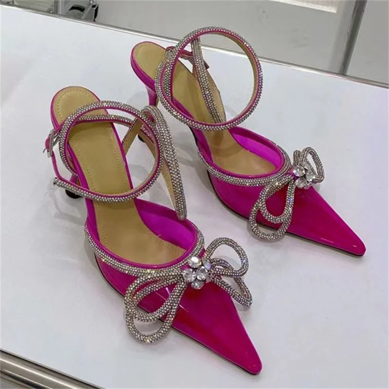 PVC Bowtie Sandals Woman Sexy Rhinestones High Heels Ladies Fashion Party Dress Crystal Pumps New Female Comfort Summer Shoes
PVC Bowtie Sandals Woman Sexy Rhinestones High Heels Ladies Fashion Party Dress Crystal Pumps New Female Comfort Summer Shoes