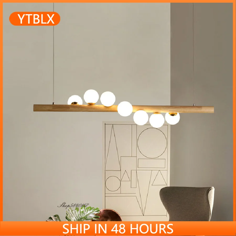 Moderrn Wood Lamp Chandelier Lighting Milky Glass Hanging Chandeliers for Living Room Decoration Dining Room Suspension Lustre
Moderrn Wood Lamp Chandelier Lighting Milky Glass Hanging Chandeliers for Living Room Decoration Dining Room Suspension Lustre
