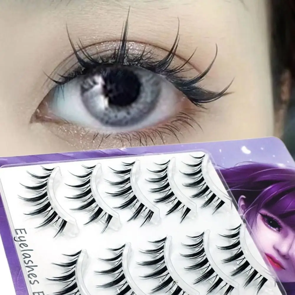 

5 Pairs Eyelash Extension Tool Thick Volume TM04 Manga Lashes False Eyelashes Transparent Stem Little Devils