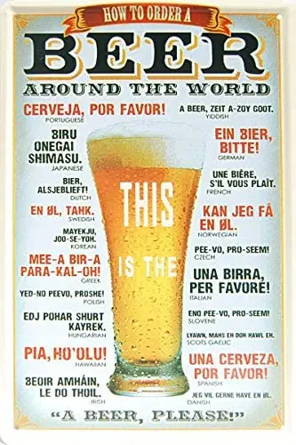 Bar Beer Wall Metal Tin Sign Metal Retro Tin Sign Retro Wall Decor Art Funny Retro Vintage Sign 12x8 Inch
Bar Beer Wall Metal Tin Sign Metal Retro Tin Sign Retro Wall Decor Art Funny Retro Vintage Sign 12x8 Inch