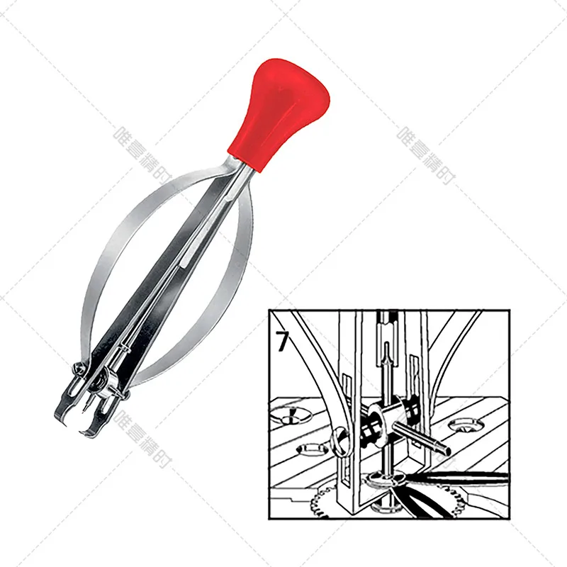 Swiss Bergeon 30671-7 'Presto' hand, cannon pinion, sweep wheel and chronograph driving wheel remover
Swiss Bergeon 30671-7 'Presto' hand, cannon pinion, sweep wheel and chronograph driving wheel remover