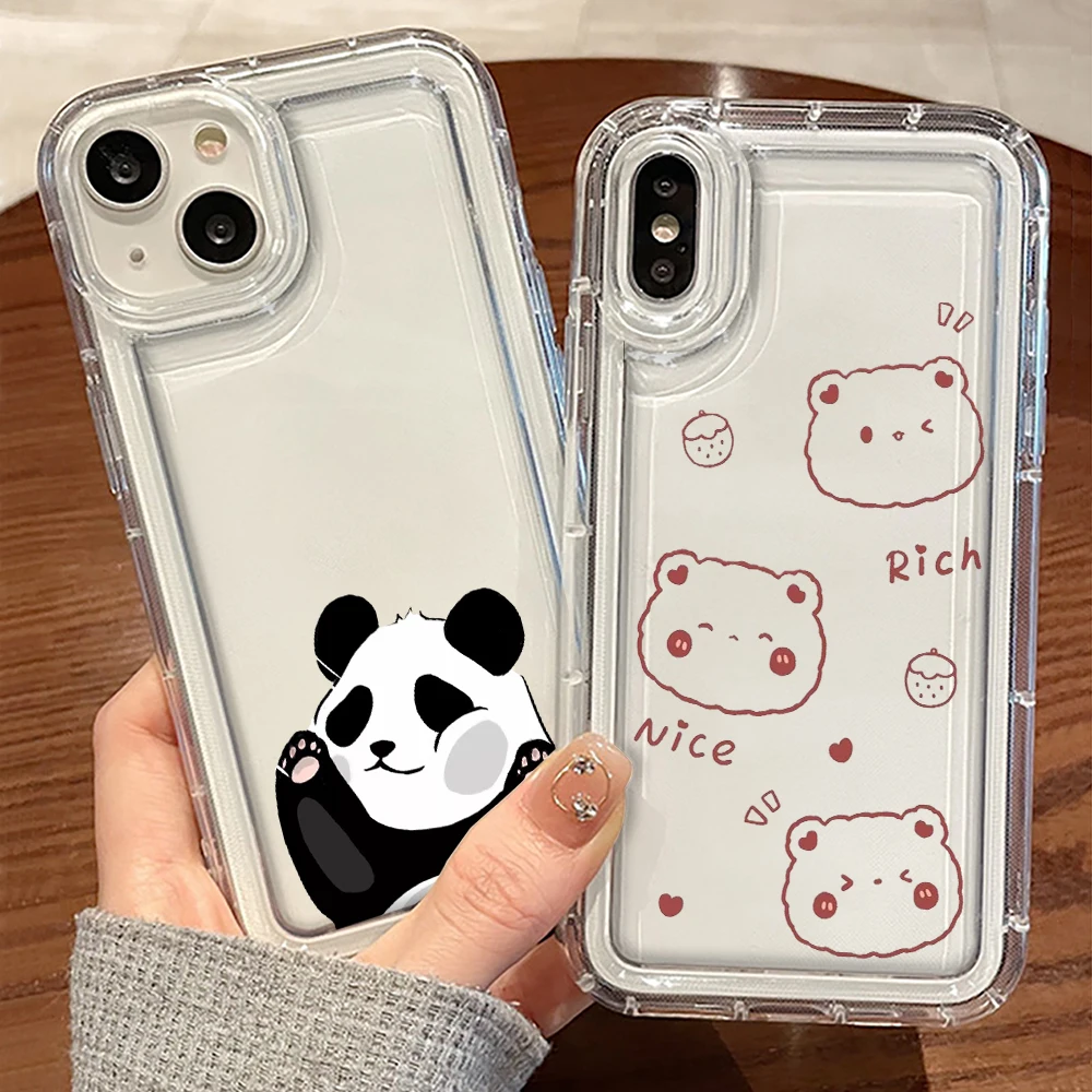 Cute Panda Phone Case for iPhone 11 14 13 12 ProMax mini Plus Transparent Shockproof Cover for iPhone XR XS Max 7 8 SE 2022
Cute Panda Phone Case for iPhone 11 14 13 12 ProMax mini Plus Transparent Shockproof Cover for iPhone XR XS Max 7 8 SE 2022
