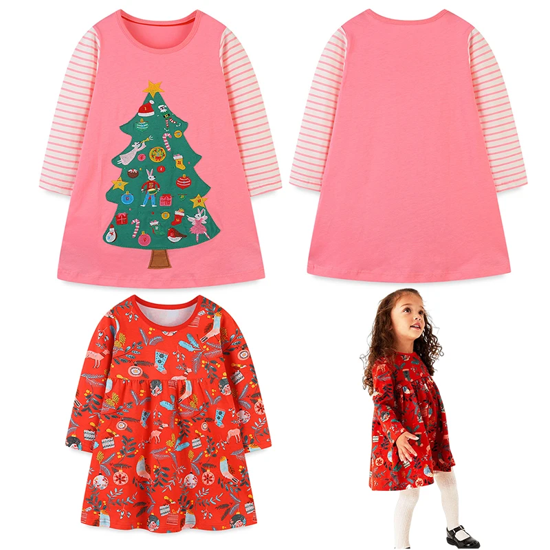 2022 European American Style Girls Long-sleeved Dress knitted Cotton Cartoon Christmas Tree Princess Dress For 2-7Years Girl
2022 European American Style Girls Long-sleeved Dress knitted Cotton Cartoon Christmas Tree Princess Dress For 2-7Years Girl