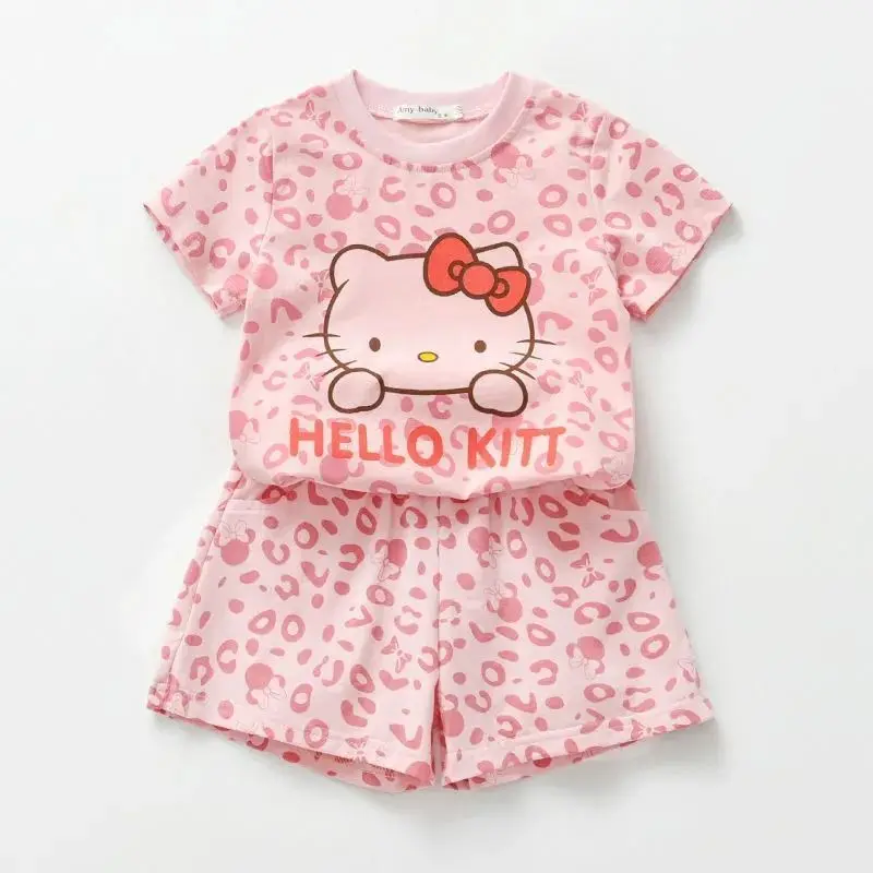 2022 New HelloKitty Toddler Girl Clothes Summer Suit Cartoon Top Style Wide-leg Shorts Two-piece Set of Children's Clothing
2022 New HelloKitty Toddler Girl Clothes Summer Suit Cartoon Top Style Wide-leg Shorts Two-piece Set of Children's Clothing