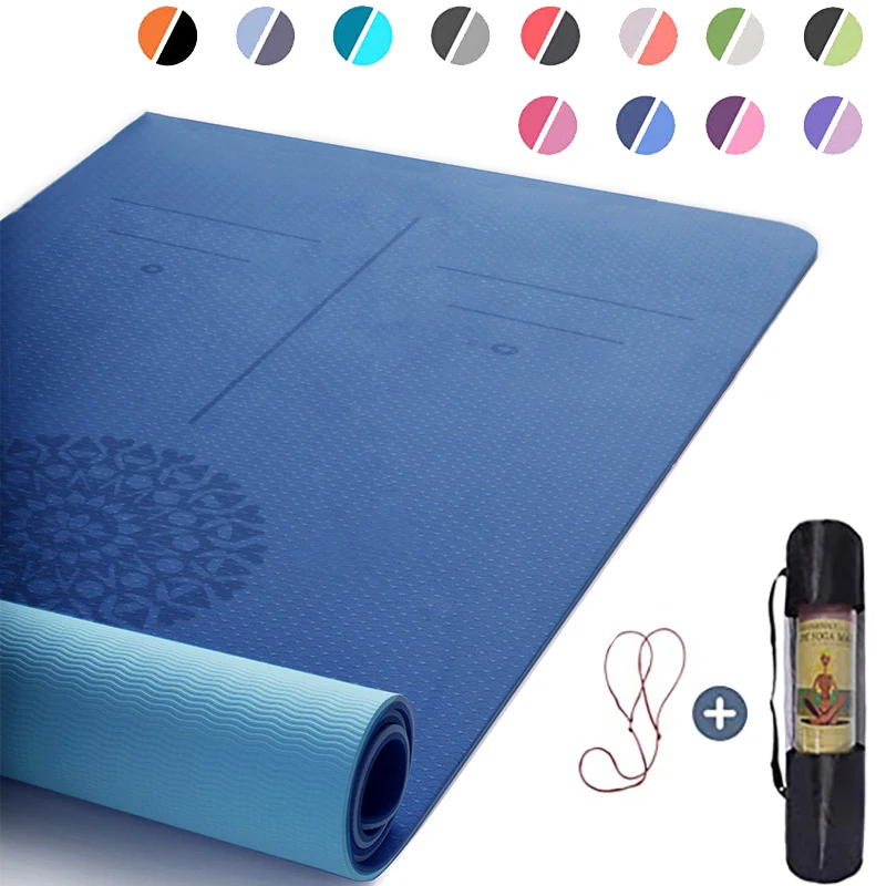 TPE Yoga Mat With Position Line 6mm Non-Slip Double Layer Sports Exercise Pad For Beginner Home Gym Fitness Gymnastics Pilates
TPE Yoga Mat With Position Line 6mm Non-Slip Double Layer Sports Exercise Pad For Beginner Home Gym Fitness Gymnastics Pilates