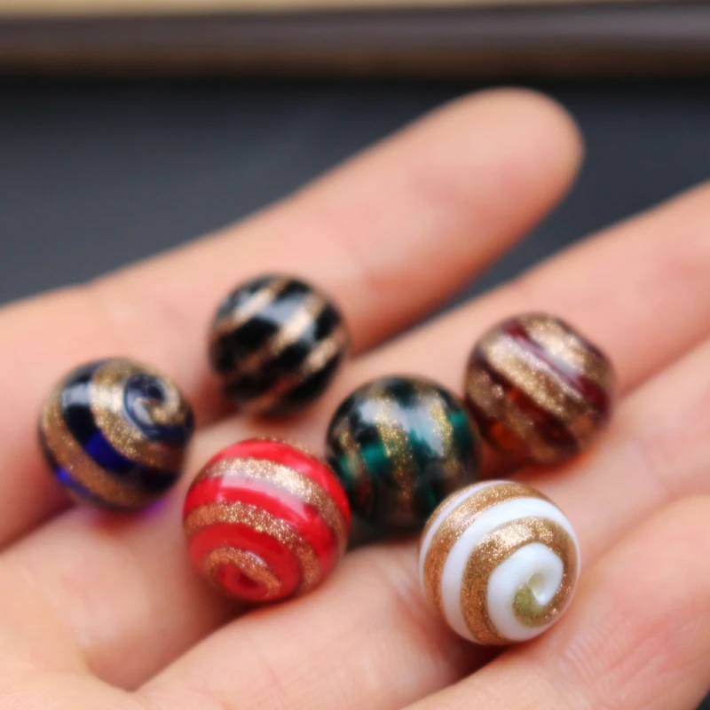 10Pcs 10mm 12mm Handmade Round Lampwork Glass Beads Multi-Color With Gold Stripes for Bracelet Necklace Earring jewelry making
10Pcs 10mm 12mm Handmade Round Lampwork Glass Beads Multi-Color With Gold Stripes for Bracelet Necklace Earring jewelry making