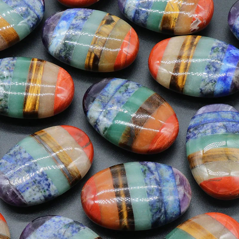Drop shipping 1pc Seven Chakra Splice Oval Palm Stone Healing Polished Stone Plaything Healing Decorative Stones and Crystals
Drop shipping 1pc Seven Chakra Splice Oval Palm Stone Healing Polished Stone Plaything Healing Decorative Stones and Crystals