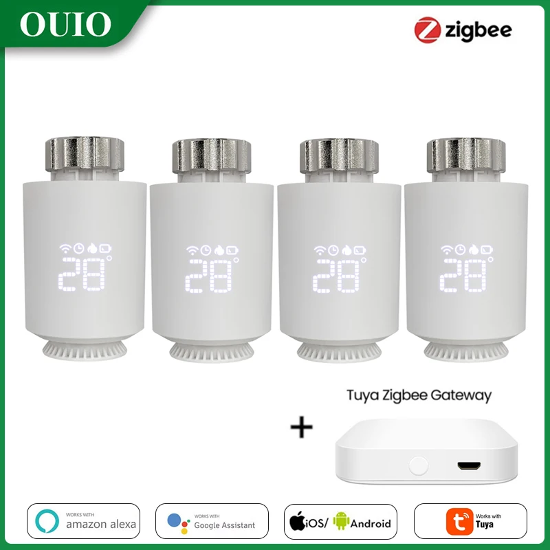 Tuya ZigBee Smart Thermostatic Radiator Valve TRV Programmable Thermostat Temperature Heater Remote Control Support Alexa
Tuya ZigBee Smart Thermostatic Radiator Valve TRV Programmable Thermostat Temperature Heater Remote Control Support Alexa