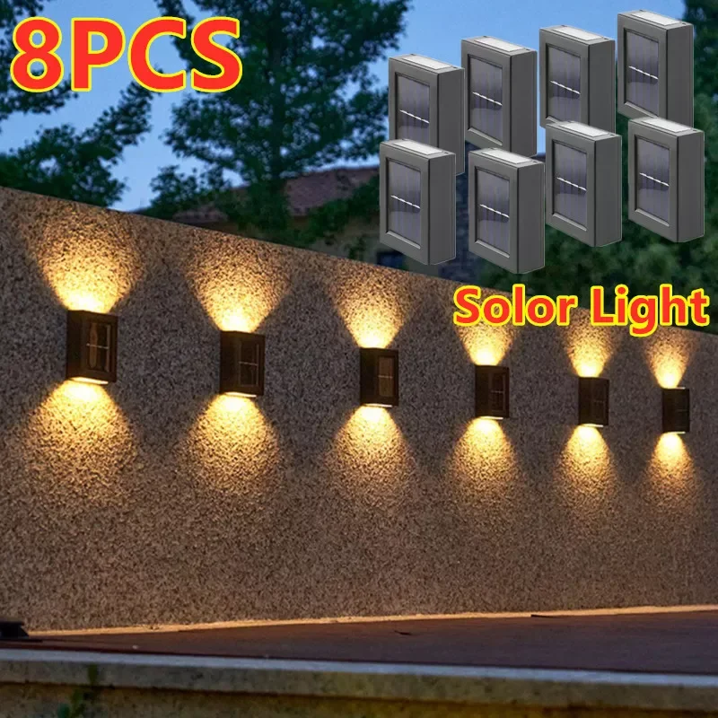 8Pcs LED Solar Wall Lamp Outdoor Light Waterproof Garden Courtyard Street Decor Lamps Solar Lights Stairs Fence Sunlight Lamp
8Pcs LED Solar Wall Lamp Outdoor Light Waterproof Garden Courtyard Street Decor Lamps Solar Lights Stairs Fence Sunlight Lamp