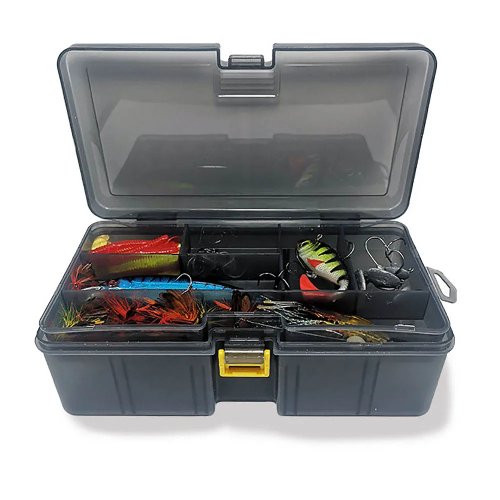 2-Tier Fishing Tackle Box with Detachable Dividers Adjustable Fishing Bait Box Organizer for Lure Bait Hook Fishing Accessories
2-Tier Fishing Tackle Box with Detachable Dividers Adjustable Fishing Bait Box Organizer for Lure Bait Hook Fishing Accessories