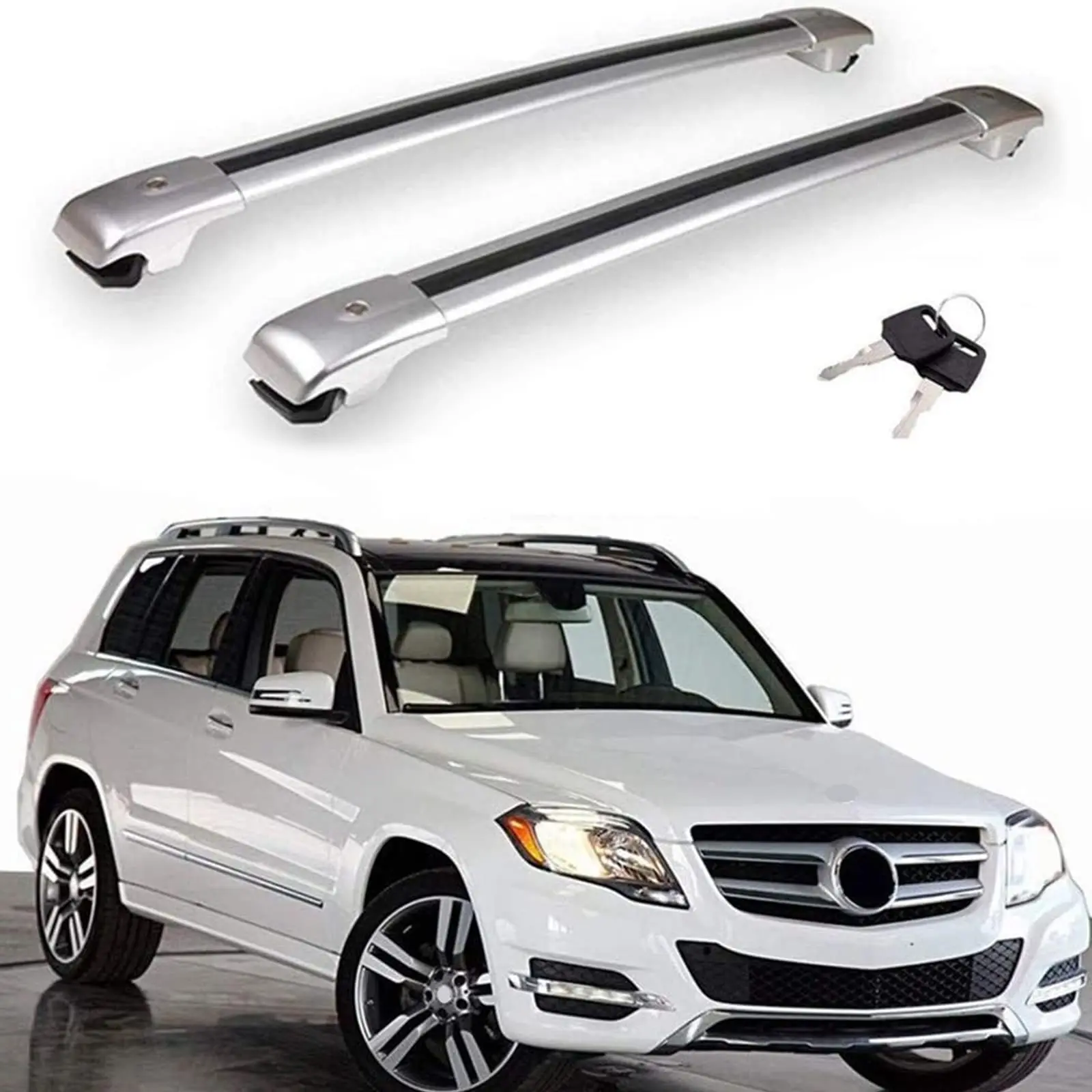 MotorFansClub 2PCS Roof Racks Cross Bar Luggage Cargo Rack Lockable Roof Rack Fit For Mercedes Benz GLK X204 GLK350 2009-2015
MotorFansClub 2PCS Roof Racks Cross Bar Luggage Cargo Rack Lockable Roof Rack Fit For Mercedes Benz GLK X204 GLK350 2009-2015