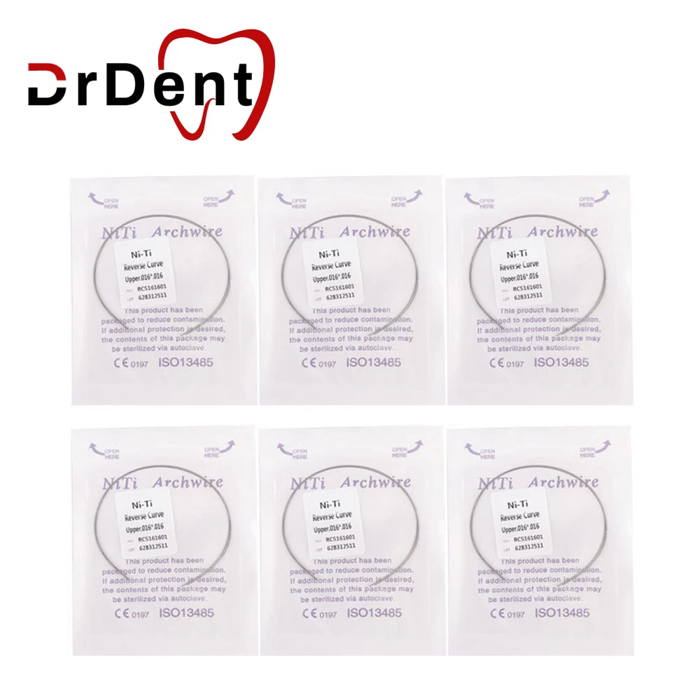 Drdent Dental Orthodontic Reverse Curve Round Arch Wires Super Elastic NITI 4PCS/2Bag (2Upper+2 Lower) for Brackets Braces
Drdent Dental Orthodontic Reverse Curve Round Arch Wires Super Elastic NITI 4PCS/2Bag (2Upper+2 Lower) for Brackets Braces