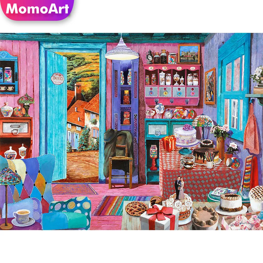 MomoArt дом Бриллиантовая вышивка Shop Набор для вышивки крестиком Мозаика пейзаж живопись торт полный квадратный круглый хобби ручной работы
MomoArt дом Бриллиантовая вышивка Shop Набор для вышивки крестиком Мозаика пейзаж живопись торт полный квадратный круглый хобби ручной работы