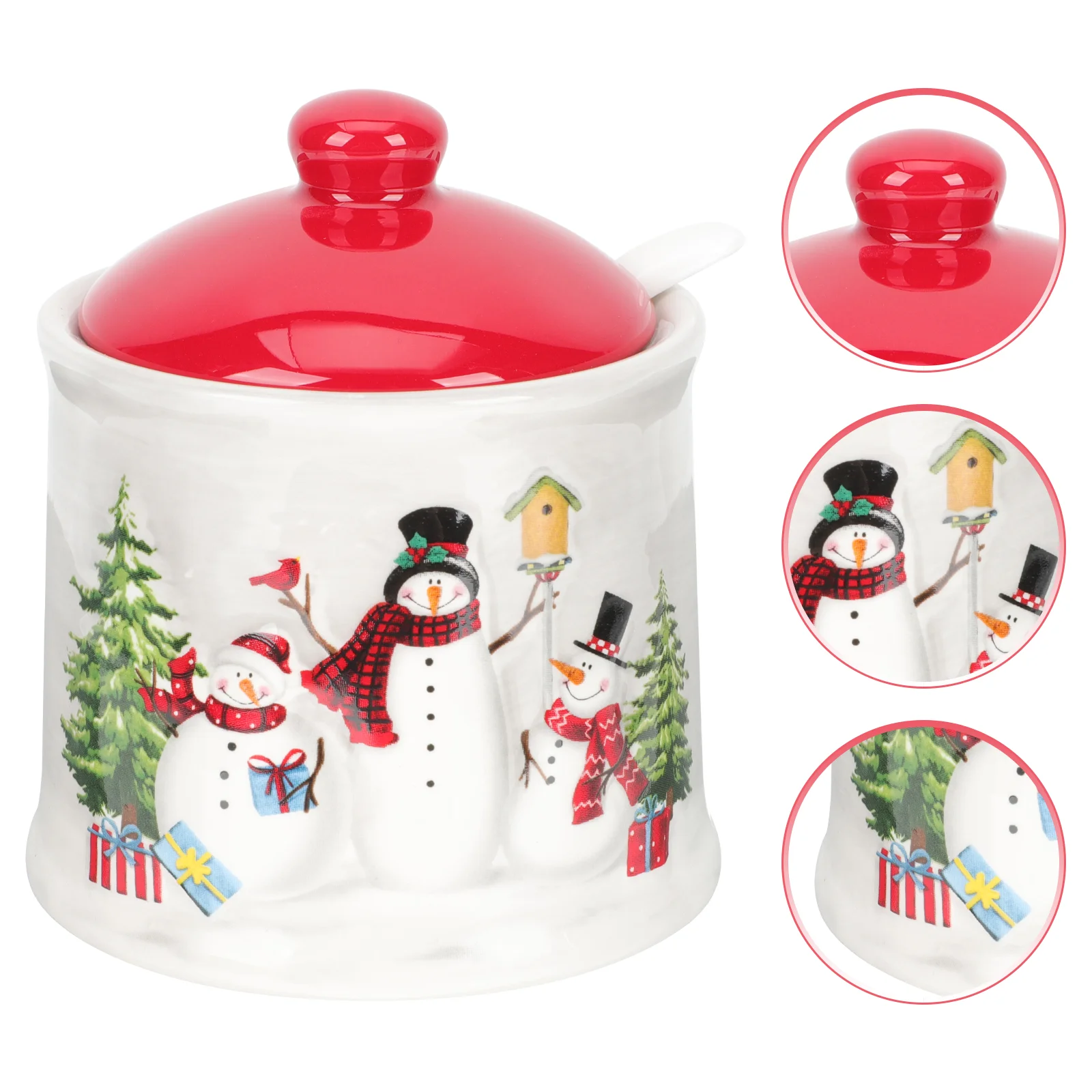 Ceramic Snowman Condiment Jar Christmas Candy Jar Decorative Seasoning Box Kitchen Food Storage Container Tea Canister Sugar
Ceramic Snowman Condiment Jar Christmas Candy Jar Decorative Seasoning Box Kitchen Food Storage Container Tea Canister Sugar