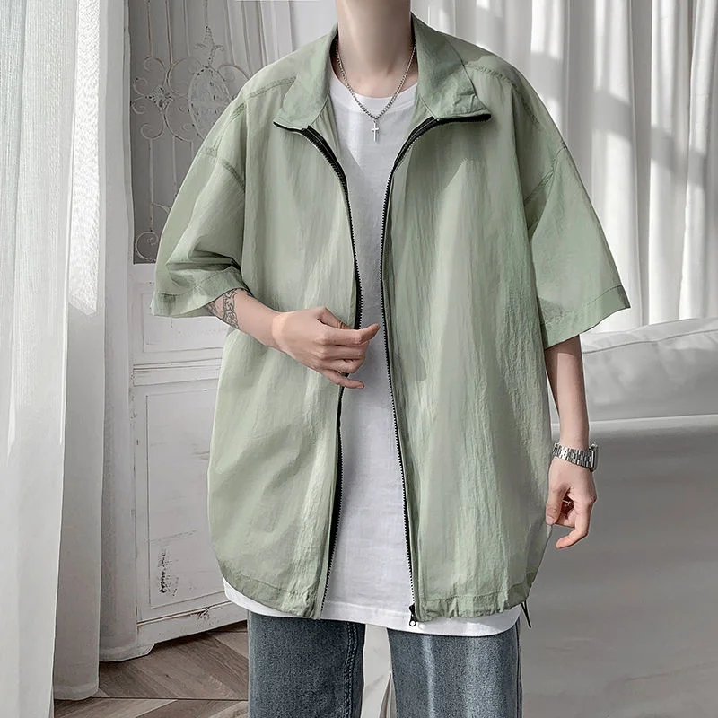 HybSkr Solid Color Zipper Men's Casual Shirts Summer Harajuku Men's Blouses Sunscreen Clothes Short Sleeve Loose Unisex Tops
HybSkr Solid Color Zipper Men's Casual Shirts Summer Harajuku Men's Blouses Sunscreen Clothes Short Sleeve Loose Unisex Tops