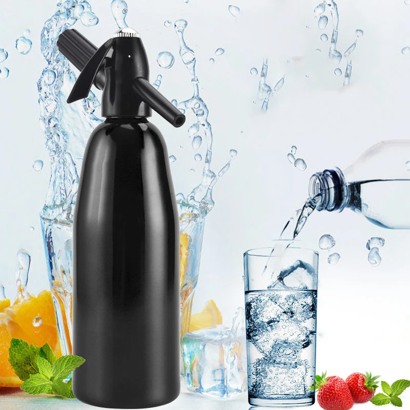 Manual 1L Soda Siphon CO2 Dispenser WATER Bubble Generator Cool Drink Cocktail Soda Machine Aluminum Bar DIY Soda Maker
Manual 1L Soda Siphon CO2 Dispenser WATER Bubble Generator Cool Drink Cocktail Soda Machine Aluminum Bar DIY Soda Maker