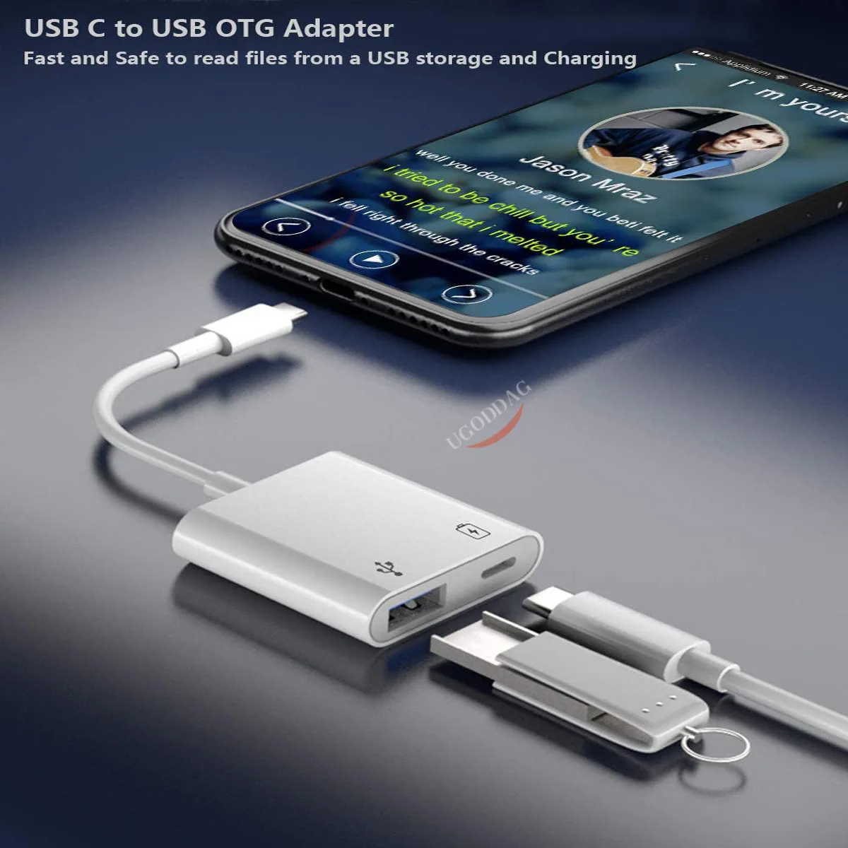 Адаптер OTG с портом USB C на мама адаптер 2 в 1 поддержкой PD 60 Вт для Google Pixel 4XL Chromecast TV |